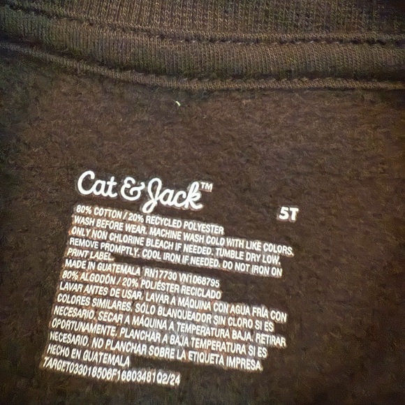 Cat & Jack Dinosaur Print Sweatshirt - Black, Red, Green - Picture 4 of 4